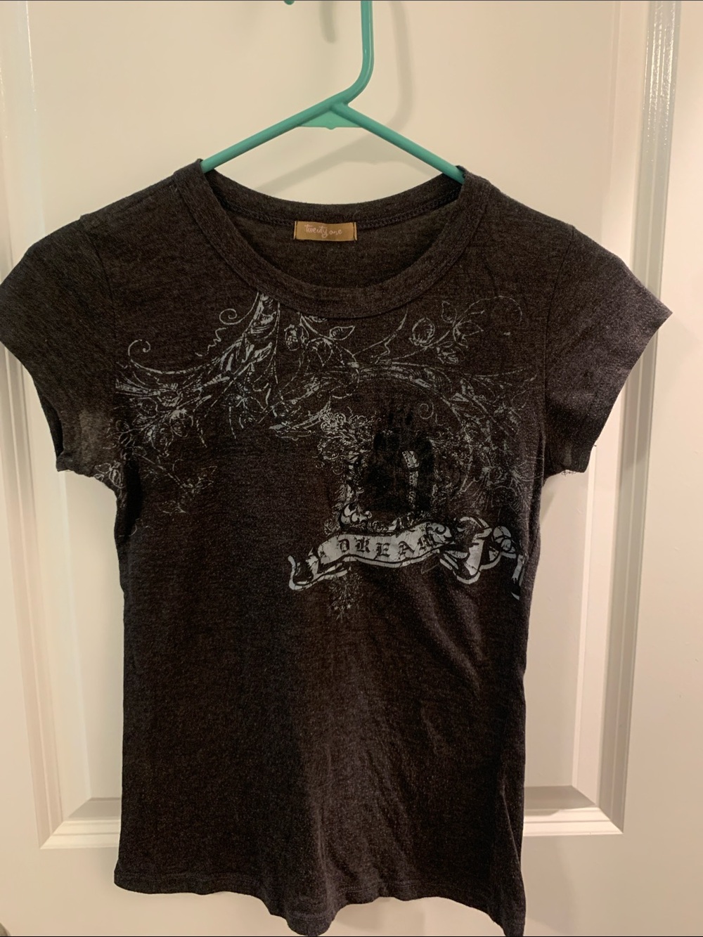 Forever 21 Black Tee with Brown Logo Tag